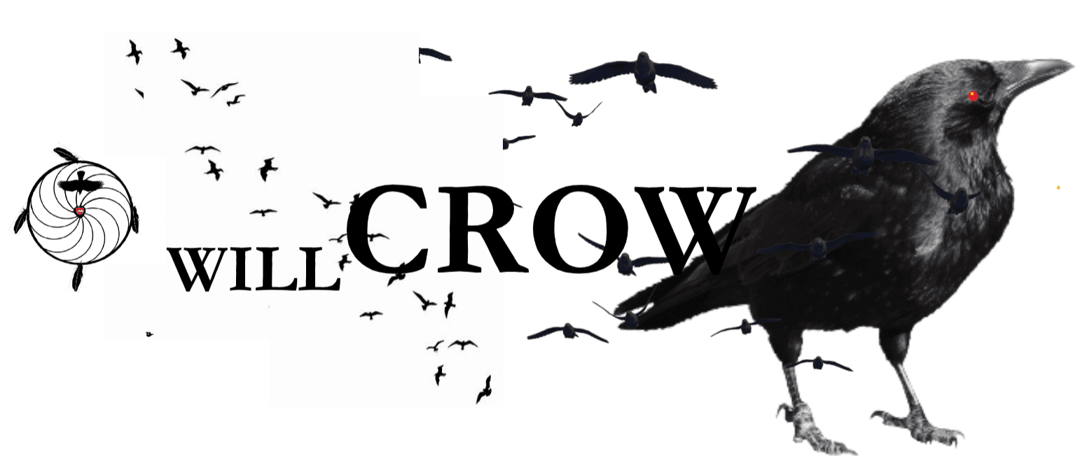 Homepage banner with words Will Crow